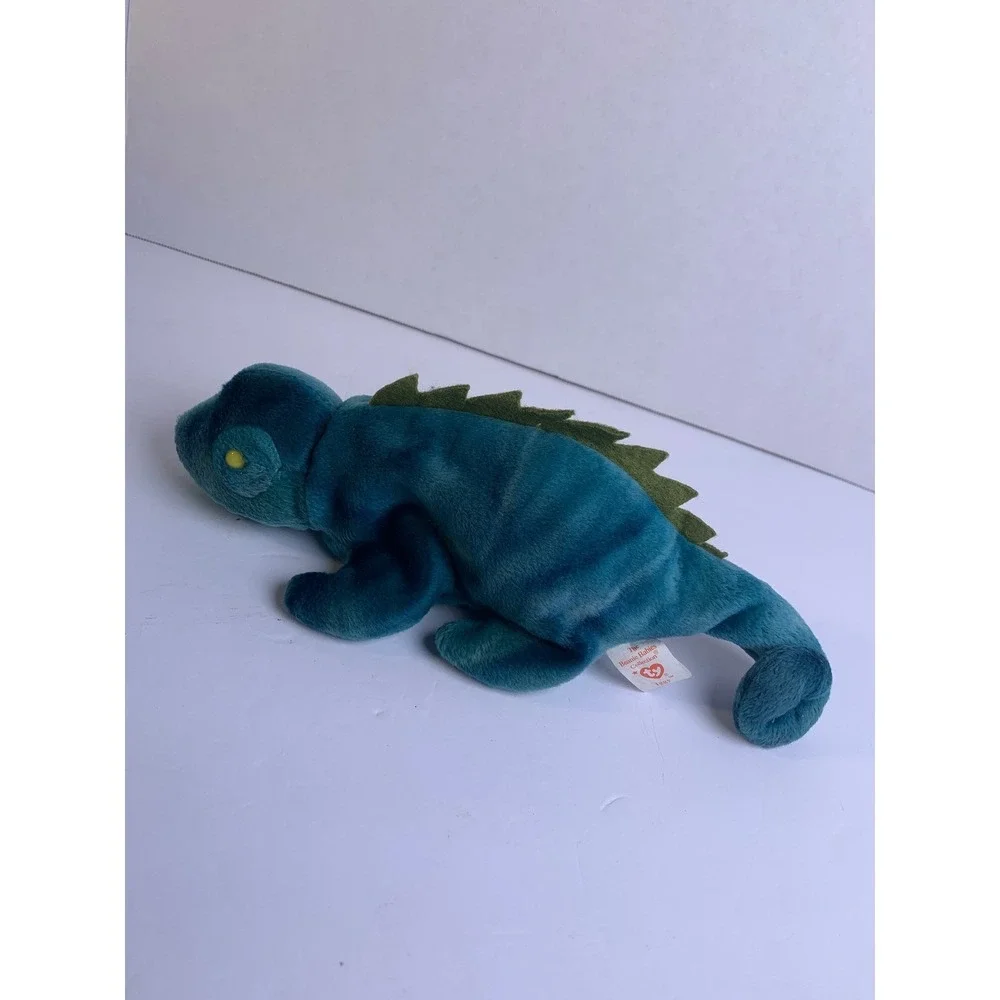 Ty Beanie Babies‎ Iggy the Iguana 1997 Blue Tie Dye Plush Toy Vintage Collection